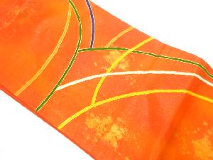 リサイクル　抽象模様刺繍名古屋帯